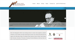 Desktop Screenshot of musicartsmanagement.com