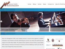 Tablet Screenshot of musicartsmanagement.com